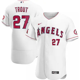 mens nike mike trout white los angeles angels home authenti